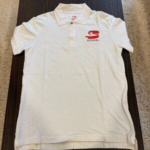 Official Ayrton Senna Foundation Polo Shirt - White/Red Men's Size: Small